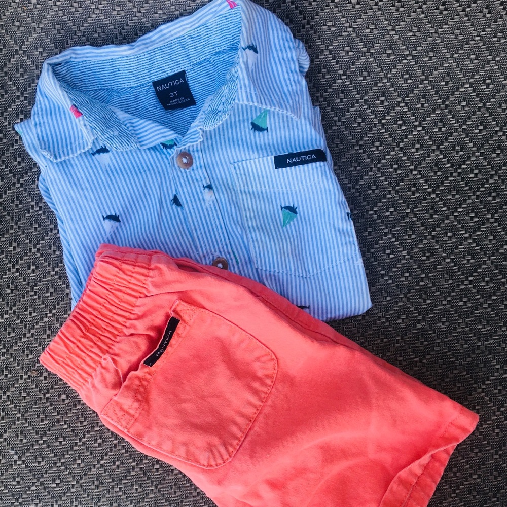 3t Nautica short outfit